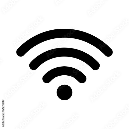 WiFi icon with free WiFi symbol on transparent background representing wireless internet connectivity and public WiFi access
