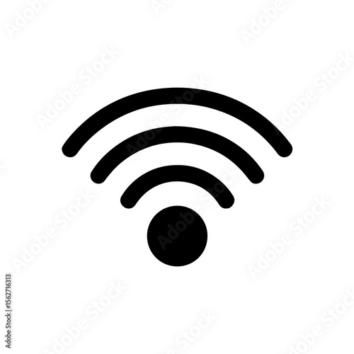 WiFi icon with free WiFi symbol on transparent background representing wireless internet connectivity and public WiFi access
