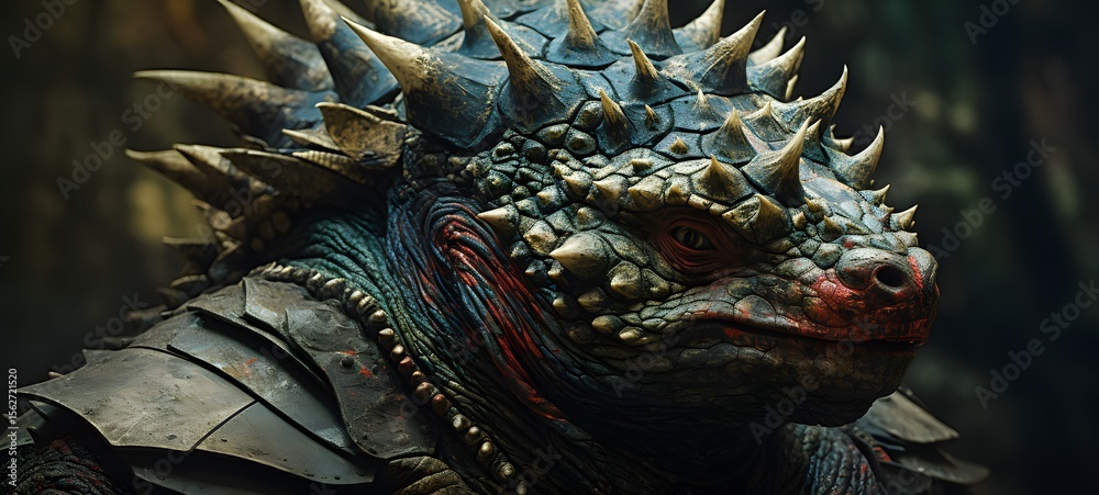 Fototapeta premium The mighty knight of Ankylosaurus,ai generative