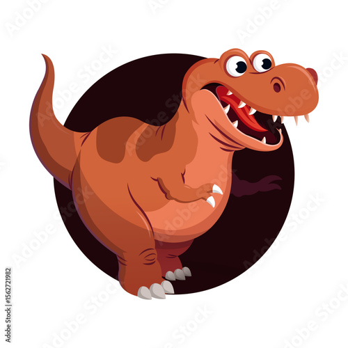 trex dinosaur icon funny cartoon character sketch