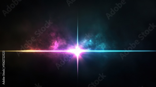 Wallpaper Mural Abstract Colorful Light Burst with Dark Cosmic Background Effects Torontodigital.ca