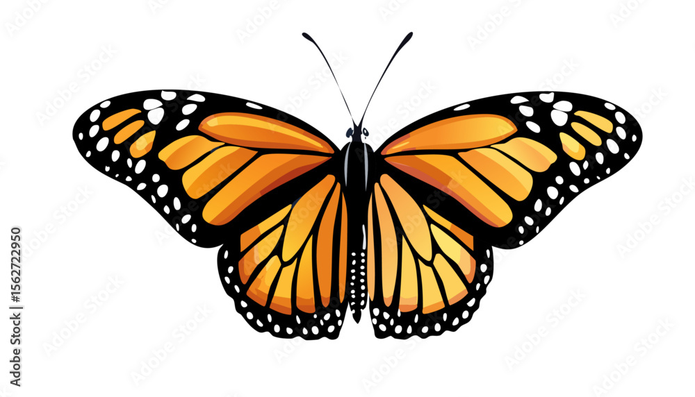 Fototapeta premium Elegant Butterfly Silhouette Vector Set — Decorative Insect Icons with Wings Spread in Black Minimal Style for Nature, Beauty, and Decorative Design Themes