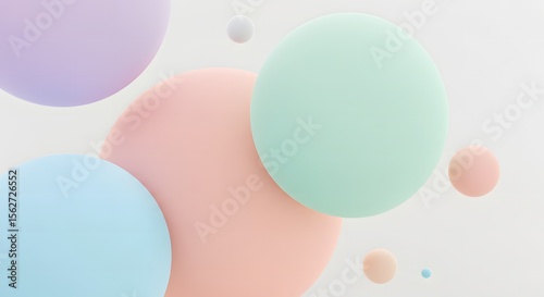 Pastel Circles: A Delicate Arrangement of Soft Shapes