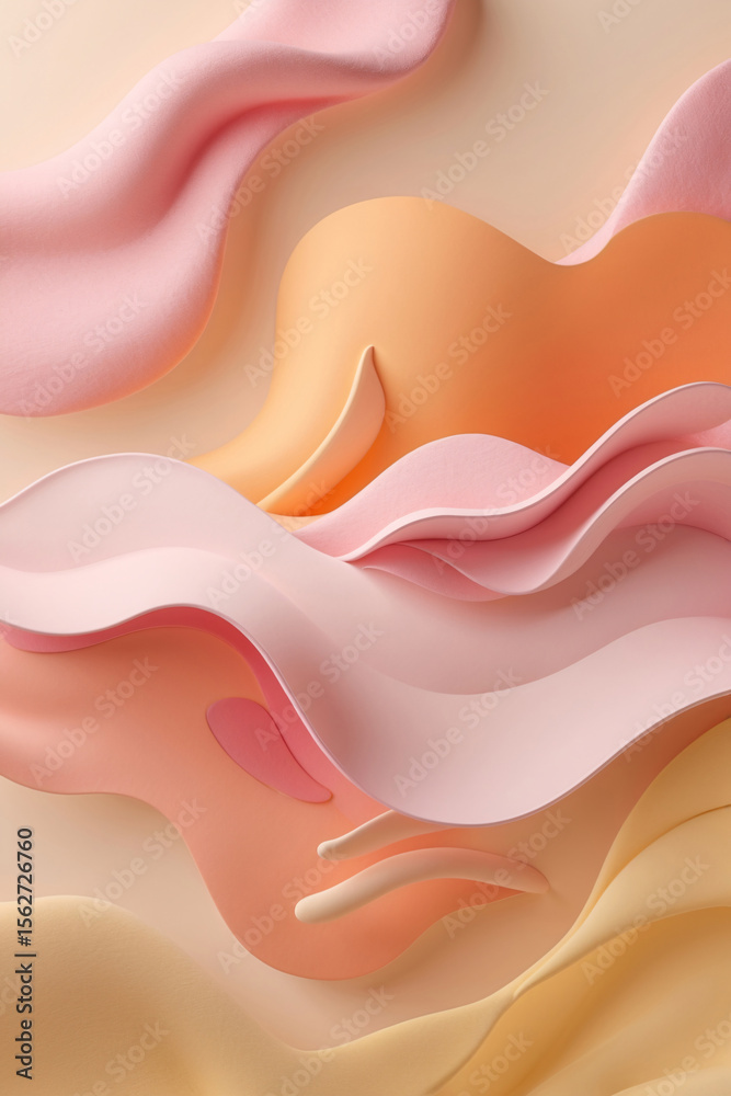 modern pastel 3d wave wall design in peach yellow orange tones with abstract gypsum texture background for design themes 3d abstract wallpaper background modern pastel 3d wave wall design in peach yellow orange tones with abstract gypsum texture background for design themes 3d abstract wallpaper background