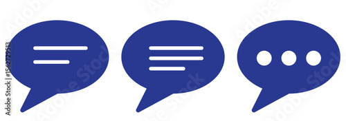 Message bubbles icons. Line, collection of speech bubbles icons. Chat on line symbol template. Design vector icon illustration. Eps 10