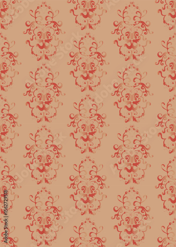 Seamless pattern of twisted elements, reminiscent of ancient Russian painting, for textiles, websites, presentations, postcards.