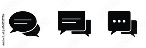 Comment icon .Chat bubble set. comment icon speech bubble symbol.