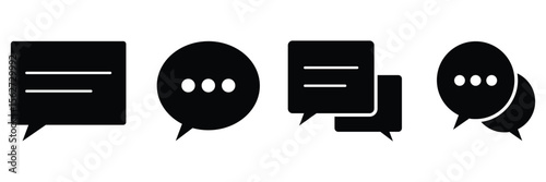 Comment icon .Chat bubble set. comment icon speech bubble symbol.