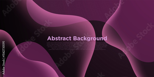 Abstract dark purple fluid liquid background. Simple dynamic color wave shapes pattern design. Eps10 vector