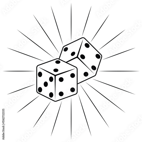 dice vector illustration.	