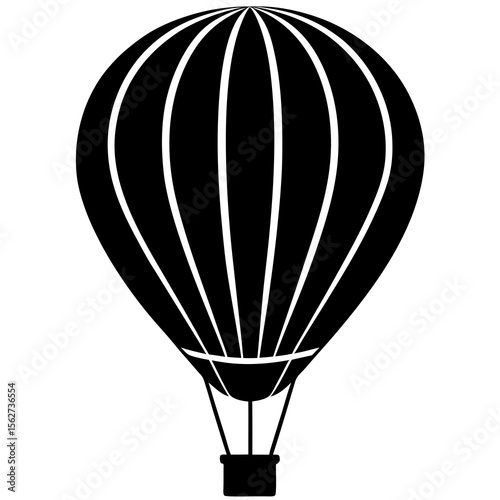 Hot air balloon with white background.