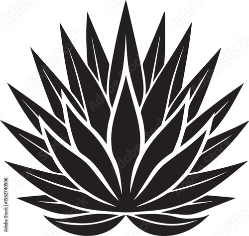 agave plant logo, agave plant silhouette vector icon, plant vector illustration