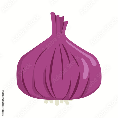 red onion isolated on white background