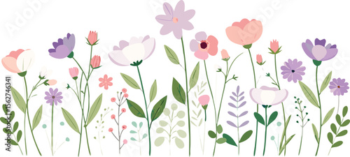 Delicate Floral Arrangement With Pastel Hues flowers pink