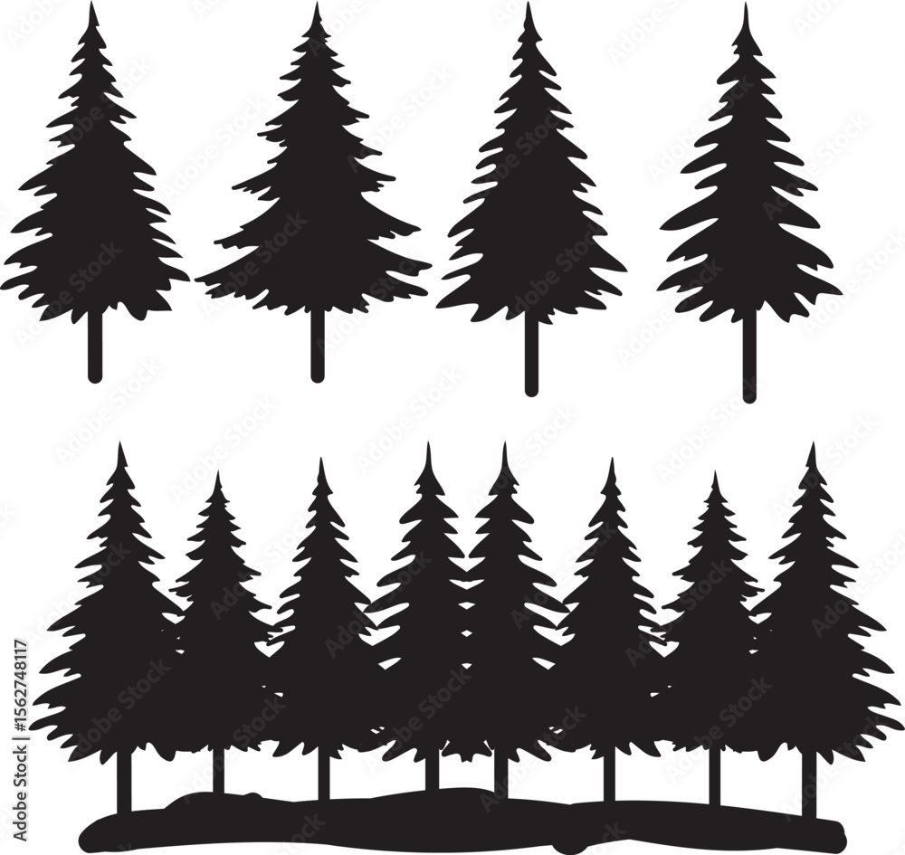 Fototapeta premium set of trees