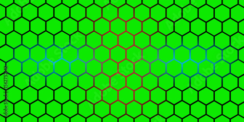 Hexagonal Abstract Technology Background. Hexagons Pattern for Hi-Tech Communication Design. Hi-tech Cyber Hexagon Sci-Fi Game Banner Grid. Nano Shield Pattern. Vector Illustration