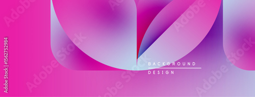 Abstract vibrant pink purple gradient shapes. Modern design elements create dynamic visual flow. Text reads background design.