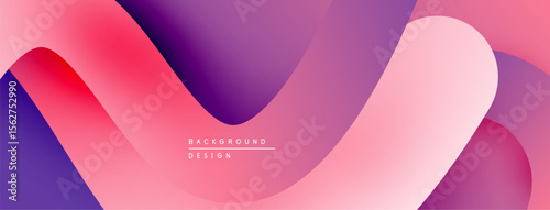 Abstract fluid shapes, vibrant pinks, purples create modern background. Smooth gradients, layered design offers visual appeal.