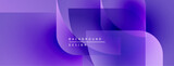 Abstract purple design features layered shapes, gradients. Modern aesthetic suitable for digital backgrounds, presentations.