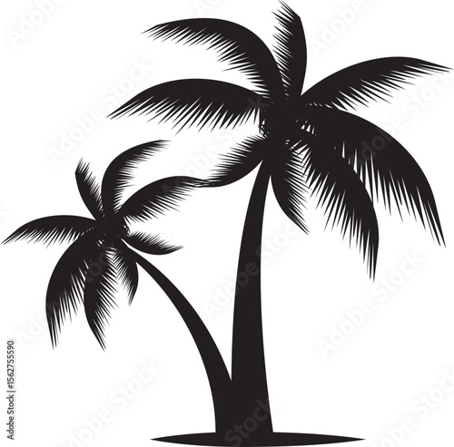 palm trees silhouettes