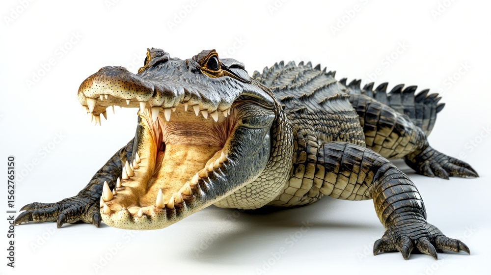 Obraz premium Croc with open mouth