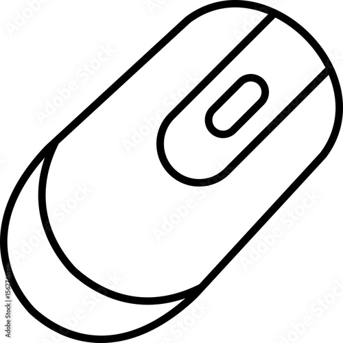 Black mouse icon - outline