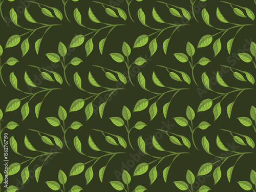matcha set powder green tea japanese leaf ingredient powder element herb traditional cartoon icon