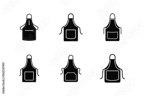 apron silhouette vector illustration