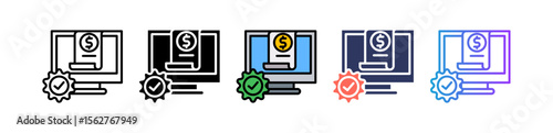 Online Receipt multiple icon