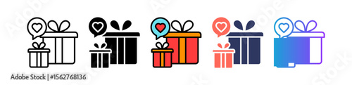 Presents multiple icon