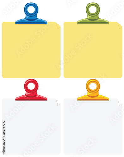Colorful Clipboards with Blank Notes