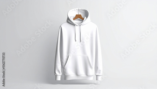 Firefly Zipper Hoodie Mockup on Male Mannequin Side View with Soft Lighting, Realistic Look


