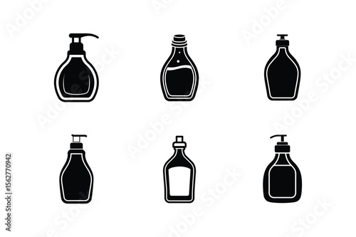 dish soap bottle icon silhouette vector illustration