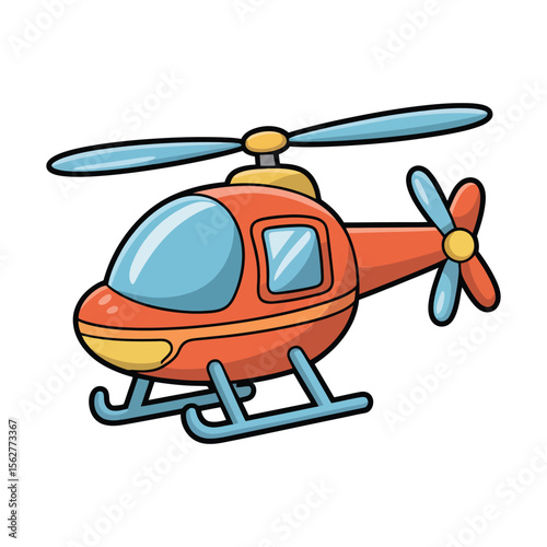 Military helicopter flying vector illustration

