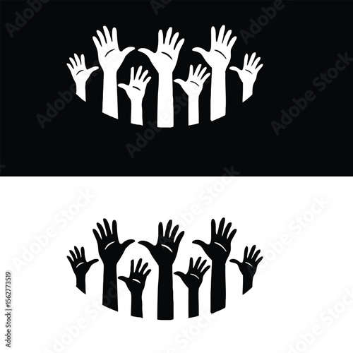 hands holding hands vector