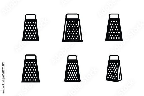 grater icon silhouette vector illustration