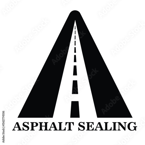 graphic vector of Asphalt repair, roadwork, pavement logo design template