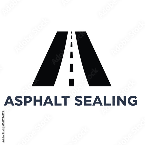 graphic vector of Asphalt repair, roadwork, pavement logo design template