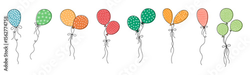Balloon graphics collection, for design and decoration. Can be used in many ways such as stickers, scrapbooks, birthday cards, celebrations, Happy New Year, party decorations and many more.