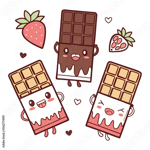 Hand drawn world chocolate day illustration with chocolate sweets
