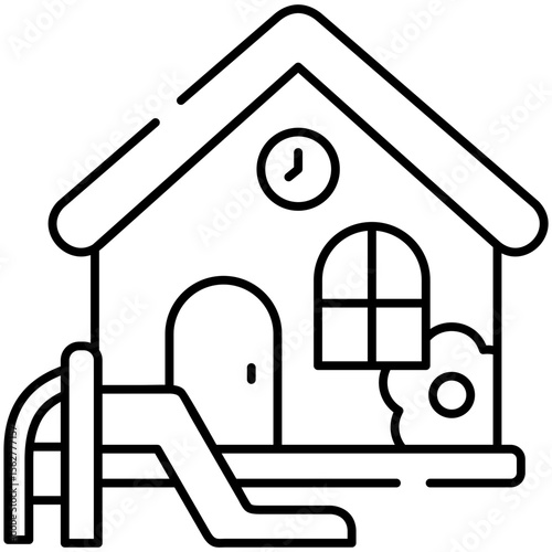 kindergarten building icon