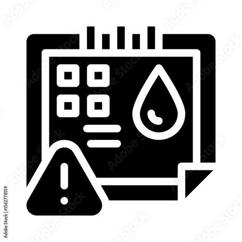 Seasonal Water Crisis glyph icon