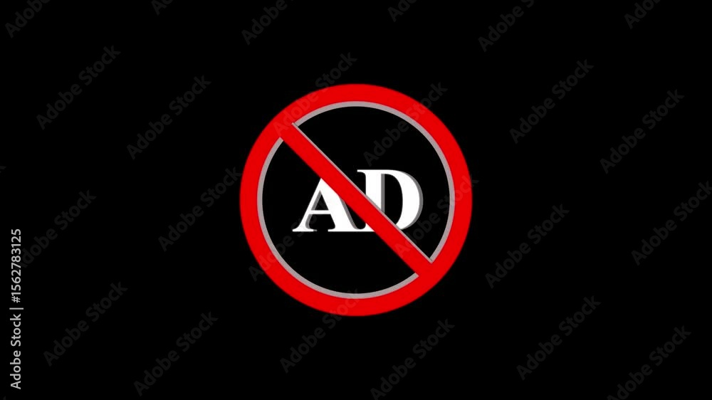 Advertising animations are not allowed, placing ads is prohibited. Lettering AND Logo Video, Luxury Ad Clothing Effects no ad crossed out mark color icon animation. ad not allowed icon animation