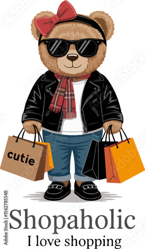 Shopaholic teddy bear