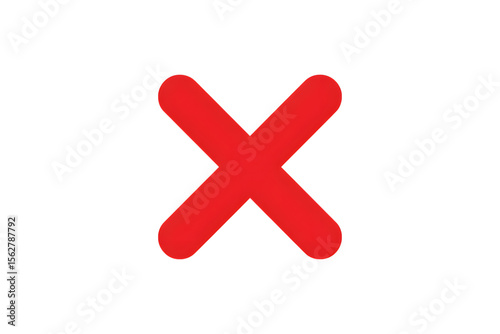 wrong icon red cross mark isolated on transparent white background