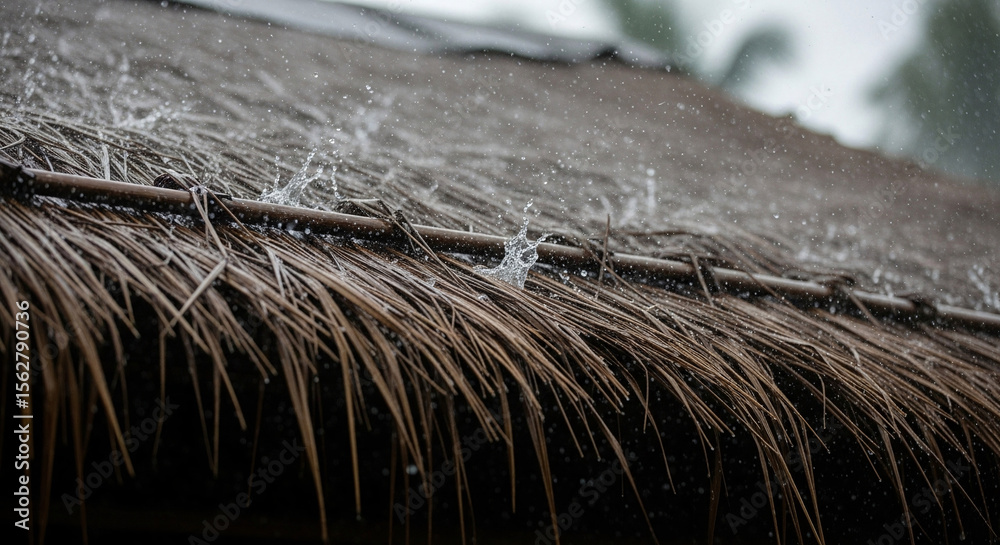 Fototapeta premium Detailed thatch roof texture.