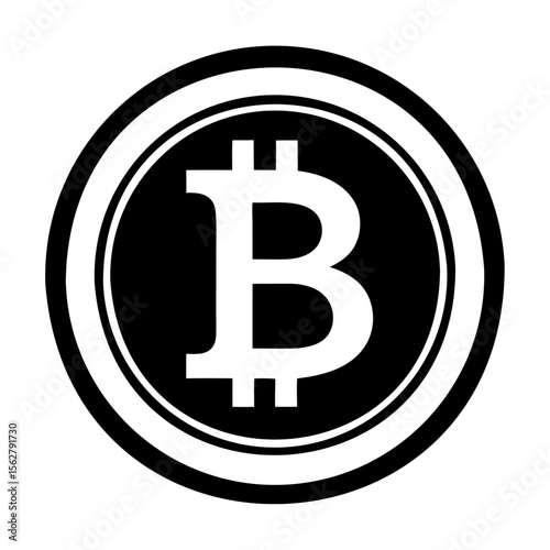 Digital Bitcoin crypto Icon
