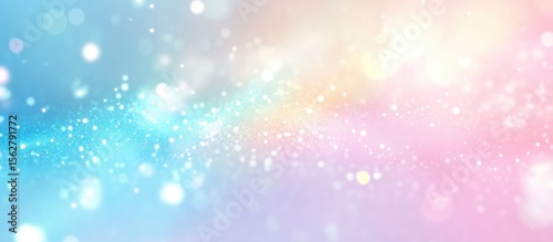 Delicate, pastel-hued background with numerous tiny, glowing particles