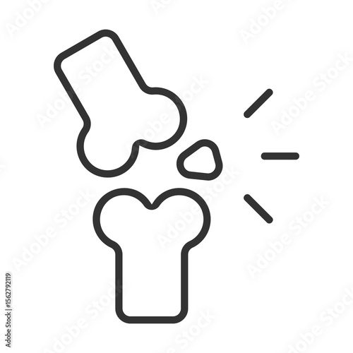 Osteoporosis Icon Outline Style. Vector Illustration Design