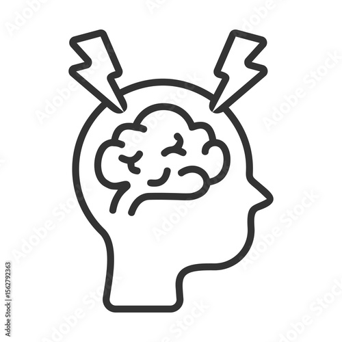 Stroke Icon Outline Style. Vector Illustration Design